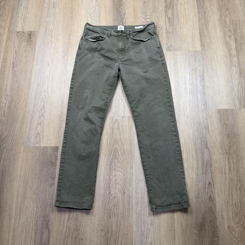 Flint And Tinder Pants Mens 31x30 Green Straight Fit Stretch 5 Pocket Chino